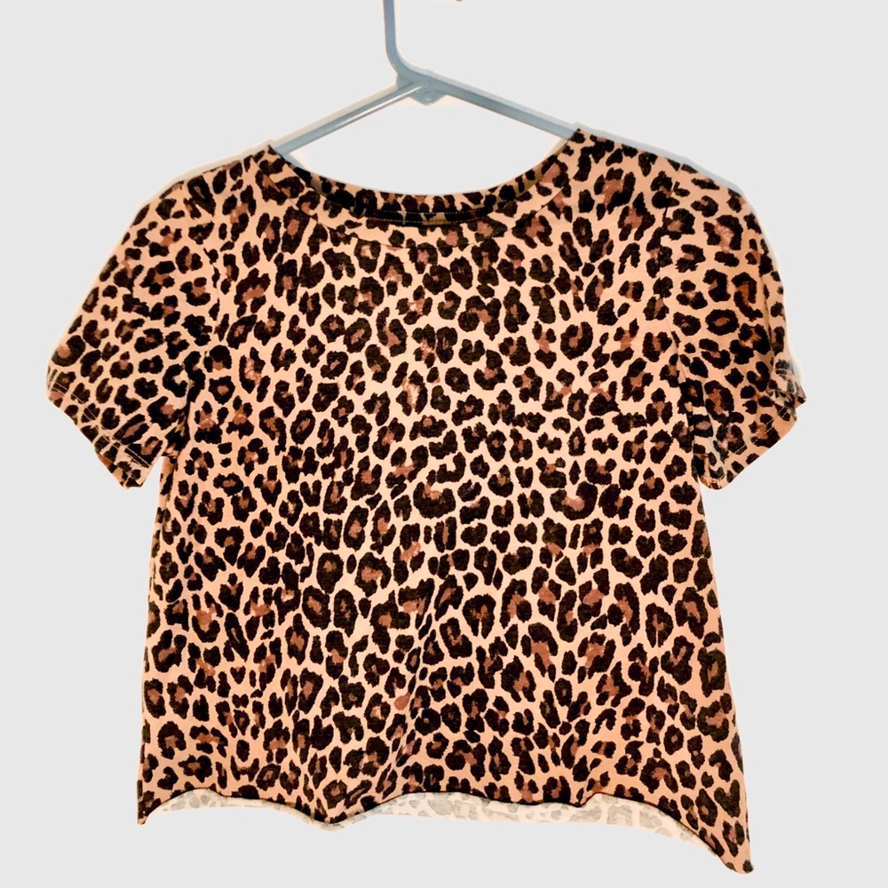 Art Class Cheetah Print T shirt Girls Large